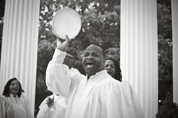 singing choir - wedding photo by top South Carolina wedding photographer Leigh Webber